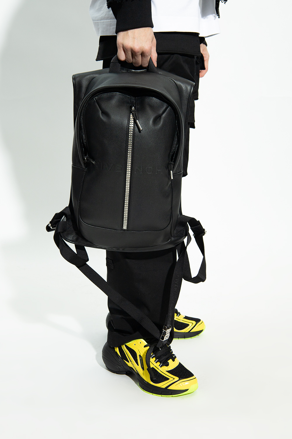 Givenchy black leather backpack hotsell